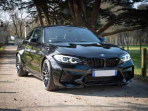 Vue avant avec phares LED – BMW – M2 Compétition – 2019 – Noir Saphirschwarz – 410 ch – 6 Cylindres en Ligne – 16 847 km – Transmission : Sequentielle – Origine France – Privaty Cars – Spécialiste des sportives d’occasion en Charente-Maritime