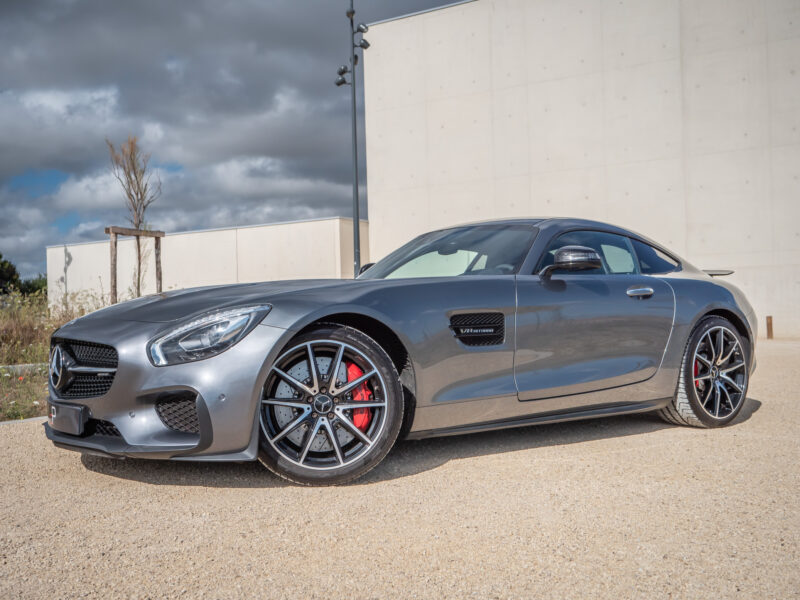 À vendre – AMG – AMG GTS – 2015 – Gris Sélénite – 69 000 km – 510 ch – V8 Bi-Turbo – Transmission : Sequentielle – Vue principale – Origine Allemagne – Privaty Cars – Vente de voitures de prestige d’occasion en Charente-Maritime