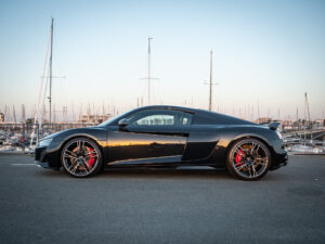 Extérieur – AUDI – R8 Performance – 2020 – Noir Mythic – 620 ch – V10 – 32 900 km – Transmission : Sequentielle – Origine Italie – Privaty Cars – Rachat express de supercars et hypercars en Nouvelle-Aquitaine