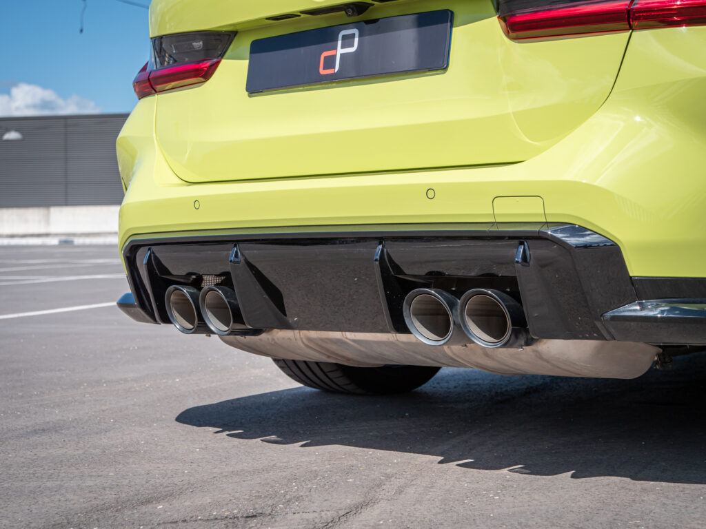 Sortie d'échappement quadruple – BMW – BMW M3 TOURING – 2022 – Sao Paulo – 510 ch – 6 cyl Bi-Turbo – 9 500 km – Transmission : Sequentielle – Origine Allemagne – Privaty Cars – Expert des modèles BMW dans l’Ouest de la France