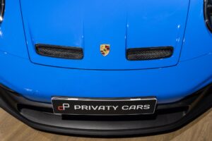 Carrosserie – PORSCHE – 911 992 GT3 – 2021 – Bleu Requin – 14 900 km – 510 ch – Flat 6 Atmo – Transmission : Sequentielle – Origine France – Privaty Cars – Rachat cash de voitures PORSCHE proche de Bordeaux