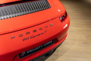 À vendre – PORSCHE – 911 991 CARRERA T – 2018 – Rouge Indien – 21 900 km – 370 ch – Flat 6 Atmo – Transmission : Manuelle – Vue principale – Origine France – Privaty Cars – Expert des voitures de prestige d’occasion entre Bordeaux et Nantes