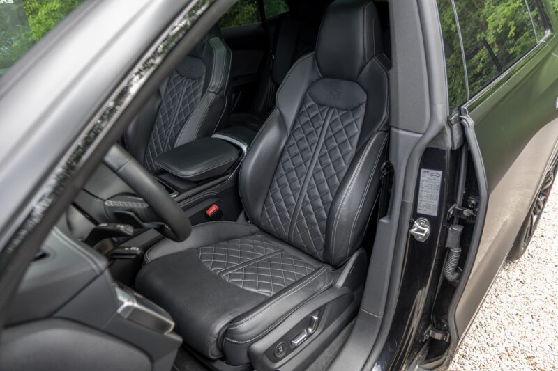 Sièges baquets en cuir – AUDI – SQ8 – 2021 – Noir Mythic Mat – 48 900 km – 507 ch – V8 TFSI – Transmission : Automatique – Origine France – Privaty Cars – Reprise de voitures de sport et collection en Nouvelle-Aquitaine