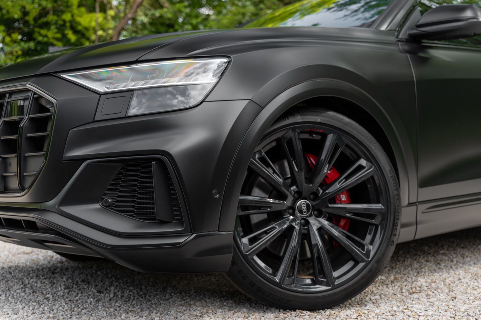 À vendre – AUDI – SQ8 – 2021 – Noir Mythic Mat – 48 900 km – 507 ch – V8 TFSI – Transmission : Automatique – Vue principale – Origine France – Privaty Cars – Dépôt-vente de véhicules AUDI entre Bordeaux et Nantes