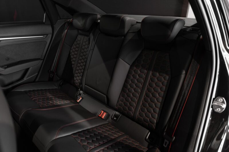 Sièges – AUDI – RS3 – 2023 – Noir Mythic – 10 900 km – 400 ch – 5 cyclindres turbo – Transmission : Sequentielle – Origine France – Privaty Cars – Spécialiste des voitures de sport d’occasion à 2 heures de Paris en TGV