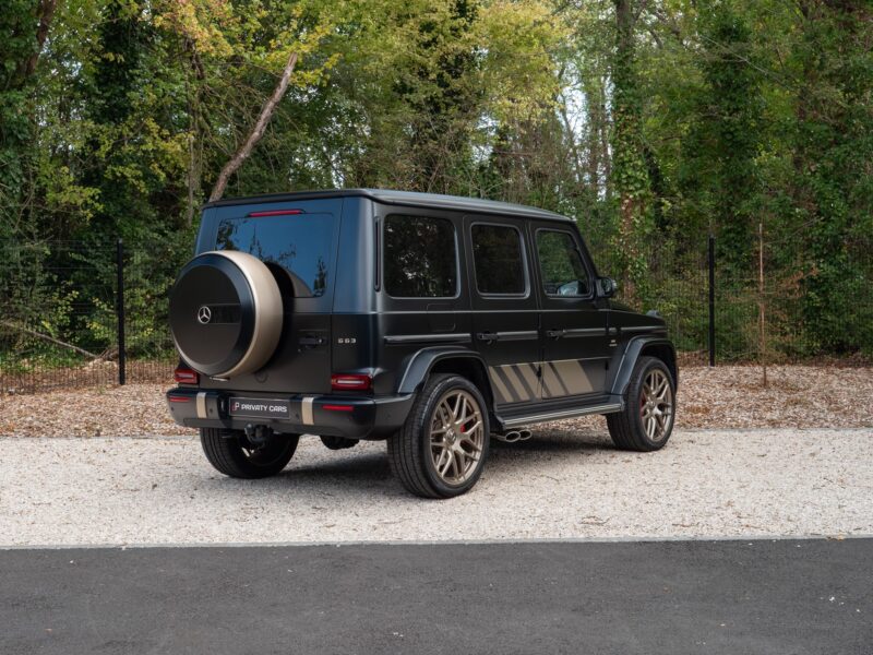 Extérieur – Classe G63 – 2023 – Magno Manufaktur – 11 900 km – 585 ch – V8 4.0L biturbo – Transmission : Automatique – Origine France – Privaty Cars – Vente de supercars d’occasion proche de Bordeaux