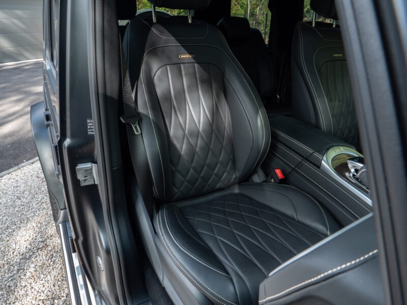 Sièges – Classe G63 – 2023 – Magno Manufaktur – 11 900 km – 585 ch – V8 4.0L biturbo – Transmission : Automatique – Origine France – Privaty Cars – Expert des sportives d’occasion haut de gamme près de Niort