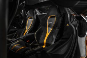 Sièges – MCLAREN – 720S Spider – 2019 – Azores Orange – 29 300 km – 720 ch – V8 Bi-Turbo – Transmission : Sequentielle – Origine Allemagne – Privaty Cars – Commerce de voitures de sport luxe et premium à La Rochelle